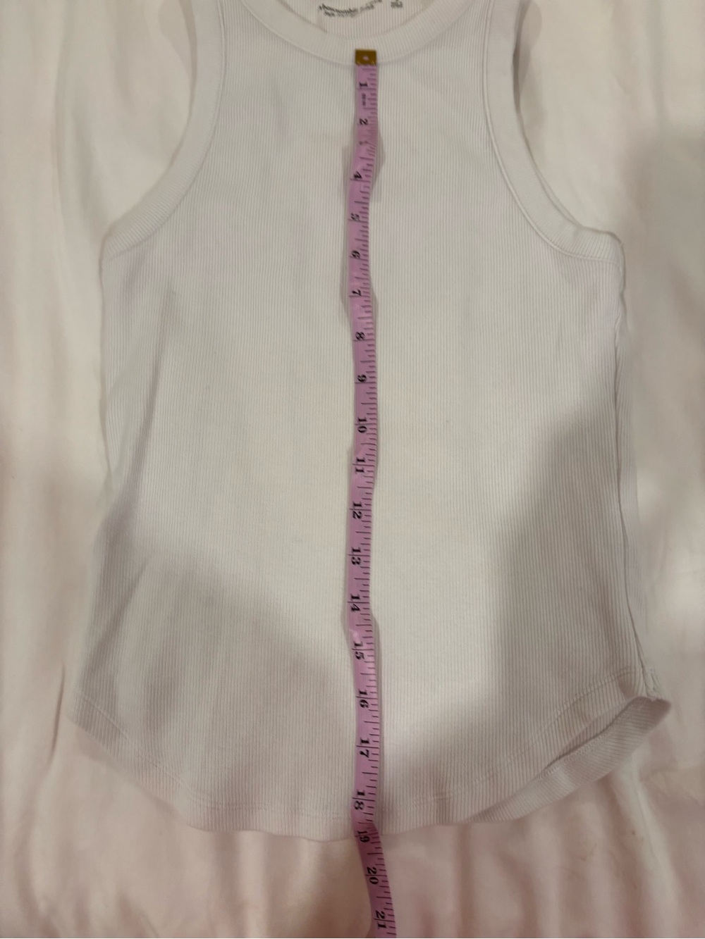 Abercrombie & Fitch White Ribbed Tank Top - Picture 5 of 5